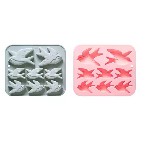 AE047 Silicone Cake Molds Set Different-Sized Animal Shapes (Swallow Chocolate Ice Cube) Hand Wash Only